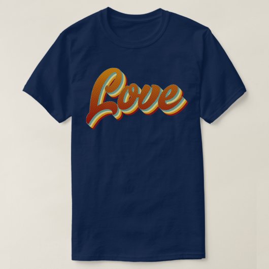 レトロラブ Tシャツ (デザイン正面)