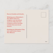 レトロラブXOXOバレンタインデー写真はがき シーズンポストカード (裏面)