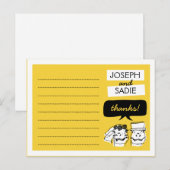 レトロラプ結婚トルサンキューカード ポストカード (正面/裏面)