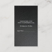 レトロラベル理容師ブレード及びひげ革 名刺 (裏面)