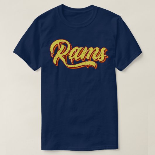 レトロラムタイポグラフィ Tシャツ (デザイン正面)