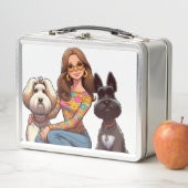 レトロランチボックス – ヴィンテージスタイル、毎日のおもしろい!🎒✨ メタルランチボックス (インサイチュ)