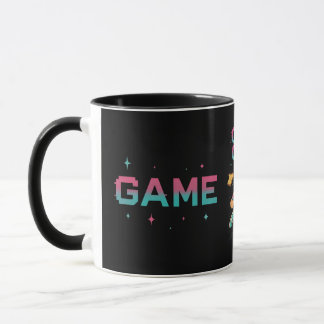 レトロランナー "ゲームオーバー" ピクセルアートデザイン マグ