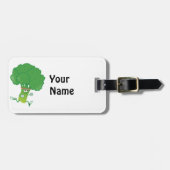 レトロランニングブロッコリー ラゲッジタグ (正面横)