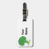 レトロランニングブロッコリー ラゲッジタグ (正面縦)