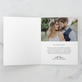 レトロラヴ感謝していとホワイトアーチ2写真結婚の サンキューカード (内部)