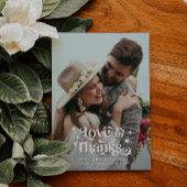 レトロラヴ感謝していオーレ文字結婚ズ サンキューカード