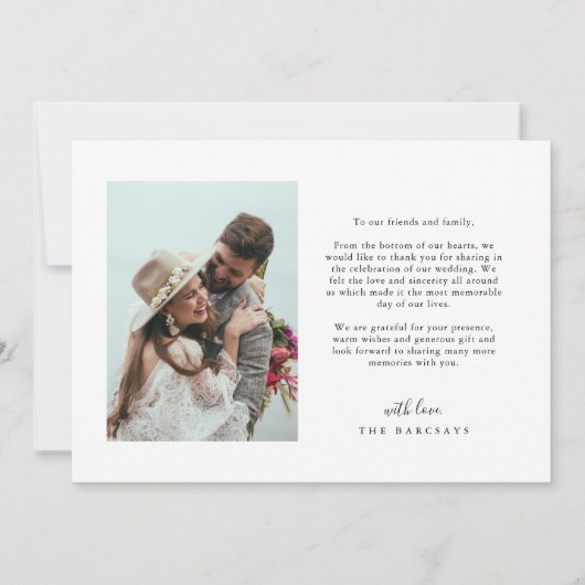 レトロラヴ感謝していレー文字結婚ズ感謝していヨ サンキューカード (裏面)