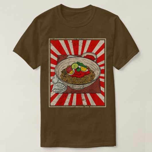 レトロラーメン Tシャツ (デザイン正面)