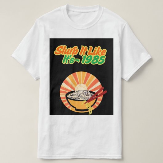 レトロラーメンTシャツ – ヴィンテージラーメンVibes Tシャツ (デザイン正面)