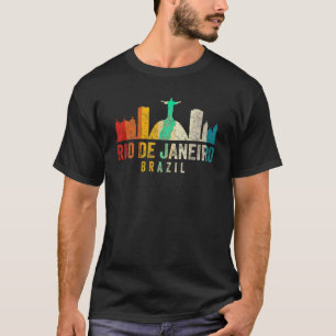 レトロリオデジャネイロスカイラインヴィンテージブラジルスーベン Tシャツ