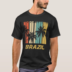 レトロリオデジャネイロブラジルパームツリーズバケーションT Tシャツ