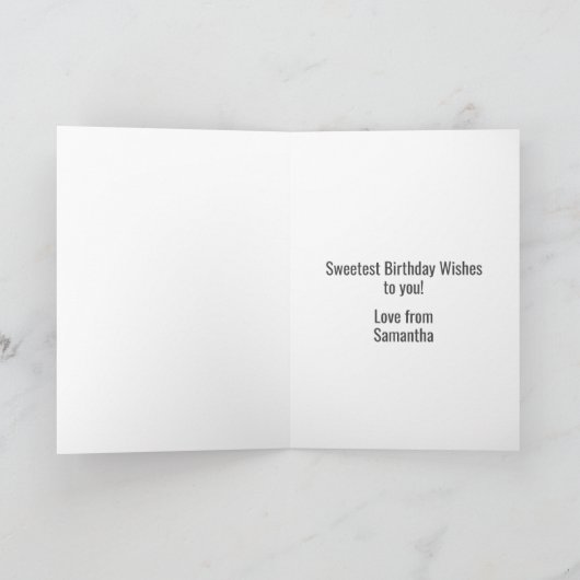 レトロリコリスアッソーカスタム文字誕生日 カード (内部)