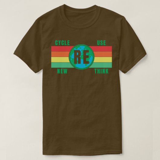 レトロリサイクル再利用書き換え Tシャツ (デザイン正面)