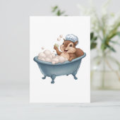 レトロリスの赤ちゃんシャワー サンキューカード (スタンド正面)