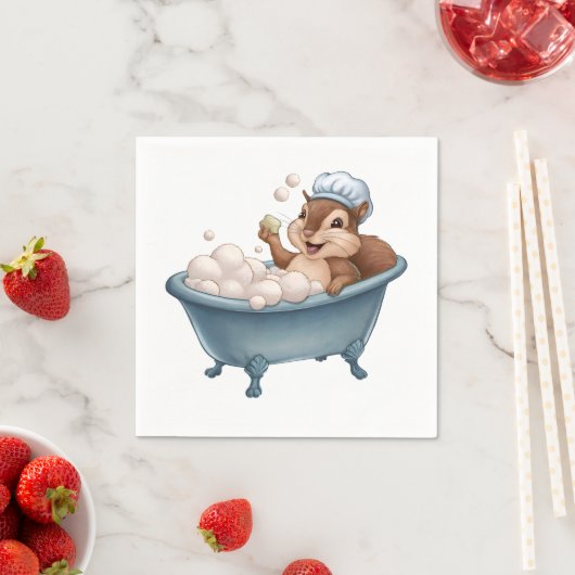 レトロリスの赤ちゃんシャワー スタンダードカクテルナプキン (インサイチュ)