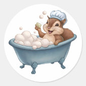 レトロリスの赤ちゃんシャワー ラウンドシール (正面)