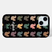 レトロリス ヴィンテージ 森 カスタムネームイニシャル Case-Mate iPhoneケース (裏面 (横))