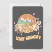 レトロリズム究極のグルービー10歳の誕生日 招待状 (裏面)