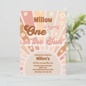 レトロリトルサンシャインワンインザサン誕生日 招待状 (スタンド正面)