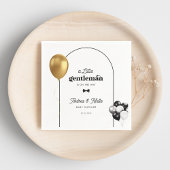 レトロリトルジェントンバルーン男の子のシャワー スタンダードカクテルナプキン