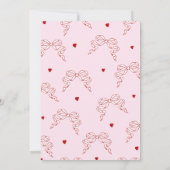 レトロリトルスウィートアールヴァレンティーンズデイ誕生日 招待状 (裏面)