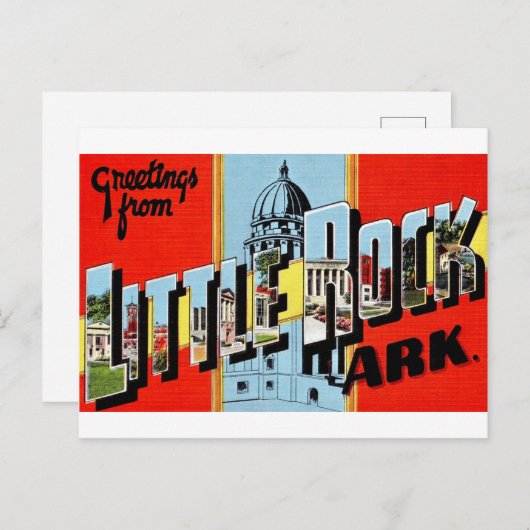 レトロリトルロックアーカンサスポストカード ポストカード (正面/裏面)