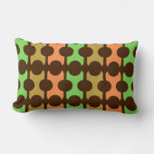 レトロリバイバルカラフル：幾何学的装飾用クッション ランバークッション (正面)