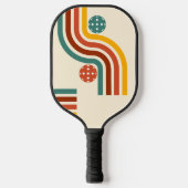 レトロリバイバル:黄色の赤で70年代を体験 ピックルボールラケット (正面)