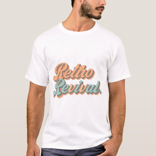 レトロリバイバルTシャツデザイン Tシャツ (正面)