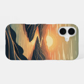 レトロリバーグロウ iPhone 16ケース (裏面横)