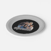 レトロリバーデールグループグラフィック ペーパープレート (アングル)