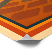 レトロリヨンフランス旅行：ミッドセンチュリーモダン ポスター (角)