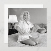 レトロリラックス「s on Bed」ノートカード ノートカード (正面/裏面)