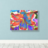 レトロリリー キャンバスプリント (インサイチュ (ウッドフロア))