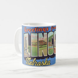 レトロリンカーンネブラスカグリーティングマグ コーヒーマグカップ
