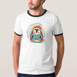 レトロリンガーペンギンリーダースポーティーコットンTシャツ Tシャツ