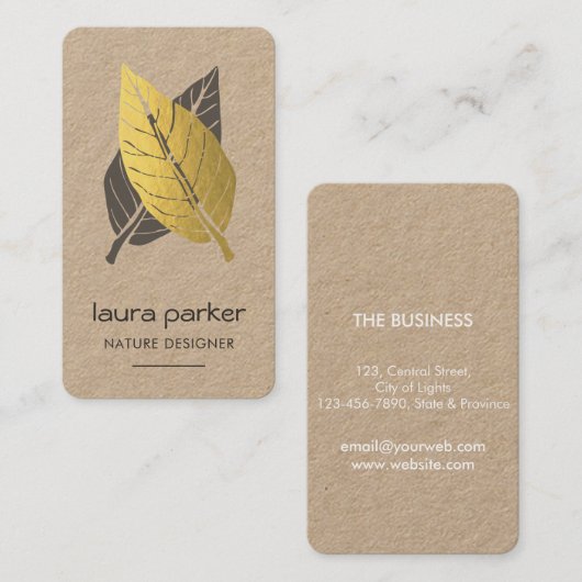 レトロリーフドライ自然ヨガ瞑想マッサージ 名刺 (正面/裏面)