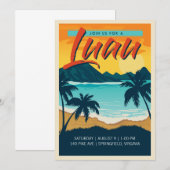 レトロルアウパーティーの招待状 招待状 (正面/裏面)