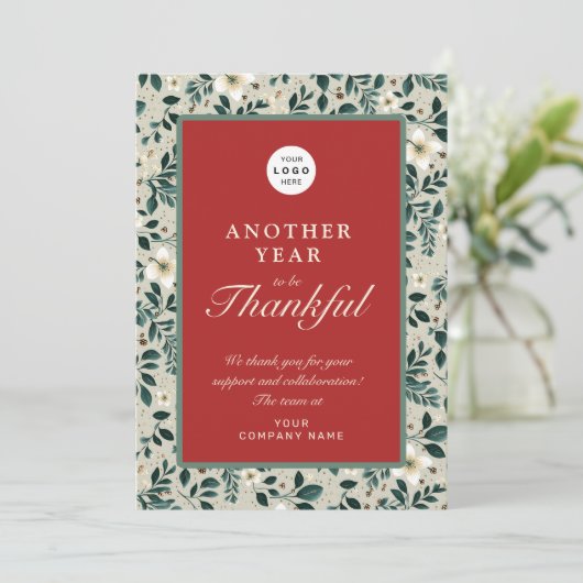 レトロルスチックな赤い緑のビジネスのロゴ名 シーズンカード (スタンド正面)