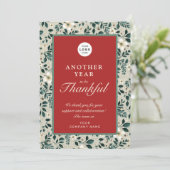 レトロルスチックな赤い緑のビジネスのロゴ名 シーズンカード (スタンド正面)