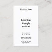 レトロルッククラシック手書きスクリプトテンプレート 名刺 (裏面)