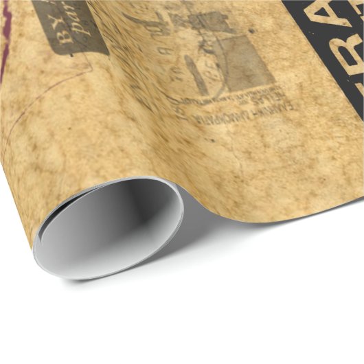 レトロルック切手ラッピング紙 ラッピングペーパー (ロールコーナー)