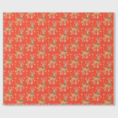 レトロルドルフトナディアレッド ラッピングペーパー (フラット)