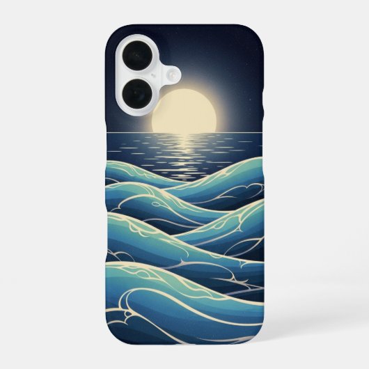 レトロルナウェーブ iPhone 16ケース (裏面)