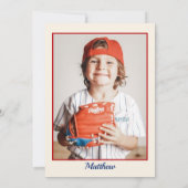 レトロルーキー野球第1期バースデーフォト 招待状 (裏面)