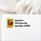 レトロルースターオンウッドフェイク差出人住所ラベル ラベル (インサイチュ)