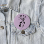 レトロルールブレーカーの女性ボタン 缶バッジ (インサイチュ)