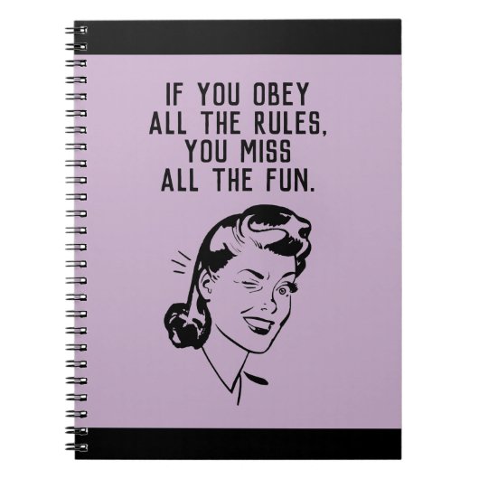 レトロルールブレーカースパイラルフォトノートブック ノートブック (正面)