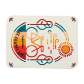 レトロレイクシャンプレインバイクトレイル マグネット (横)